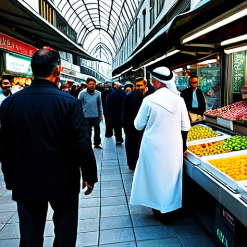 포스트휴머니즘의 철학적 접근 방식 - Augmented Humanity**

"A diverse group of people in a bustling, futuristic Istanbul marketplace, som...
